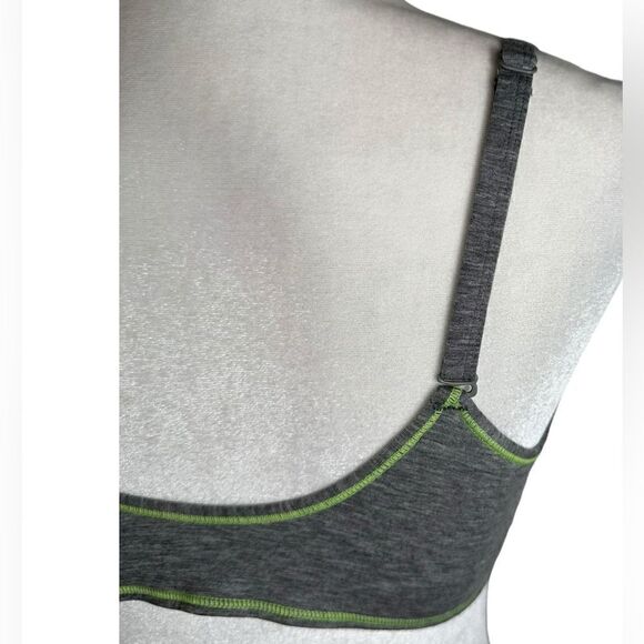Parade Grey & Lime Green Vintage Soft Scoop Comfy Bralette - Picture 6 of 8